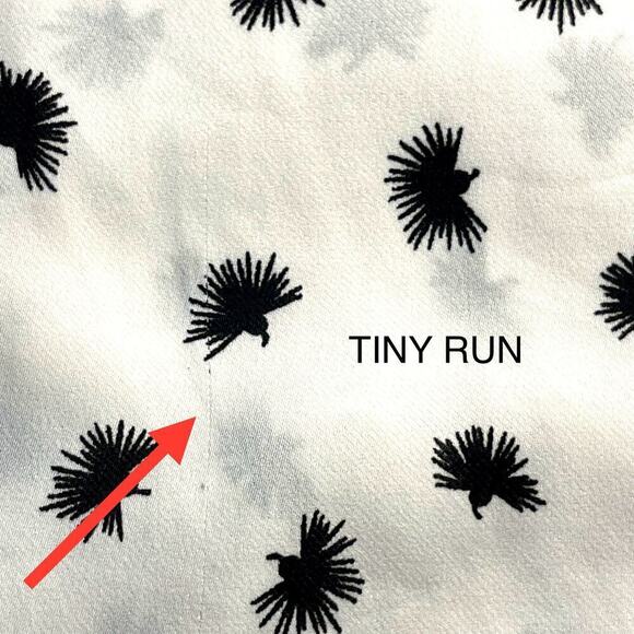 Ann Taylor Loft Off White Semi Sheer Dandelion Flutter Sleeve Blouse Top XSP - Picture 6 of 10